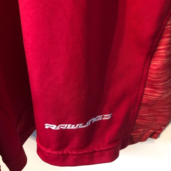 Rawlings Men’s Baseball Shorts.  Adult Size Small.  Red Color. - Picture 3 of 3